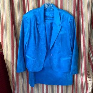 Ultrasuede Soft Robin Egg Blue Suede Suit size 18